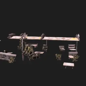 Abandoned Train Station Platform