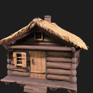 Rustic Wooden Cabin Module